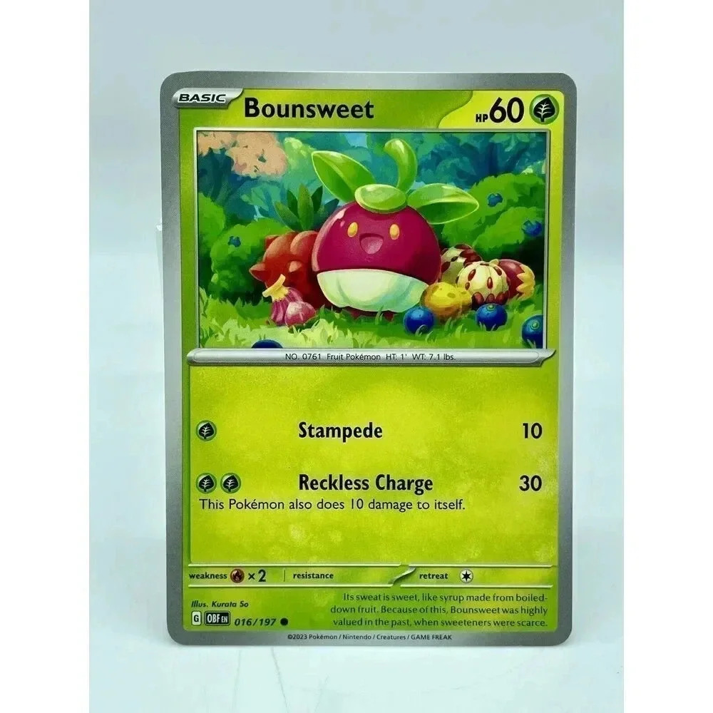 Bounsweet 016/197 Common Obsidian Flames Non Holo Pokemon TCG Mint Unplayed